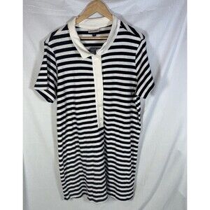 Universal Thread Women Size XXL Dress Shirt Color Blue Stripe Collared Casual